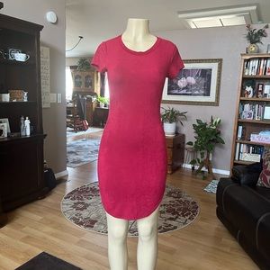 January 7 red short sleeve short dress-size S